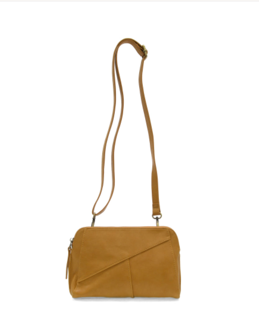 Mustard Gigi Crossbody with Woven Wristlet Strap