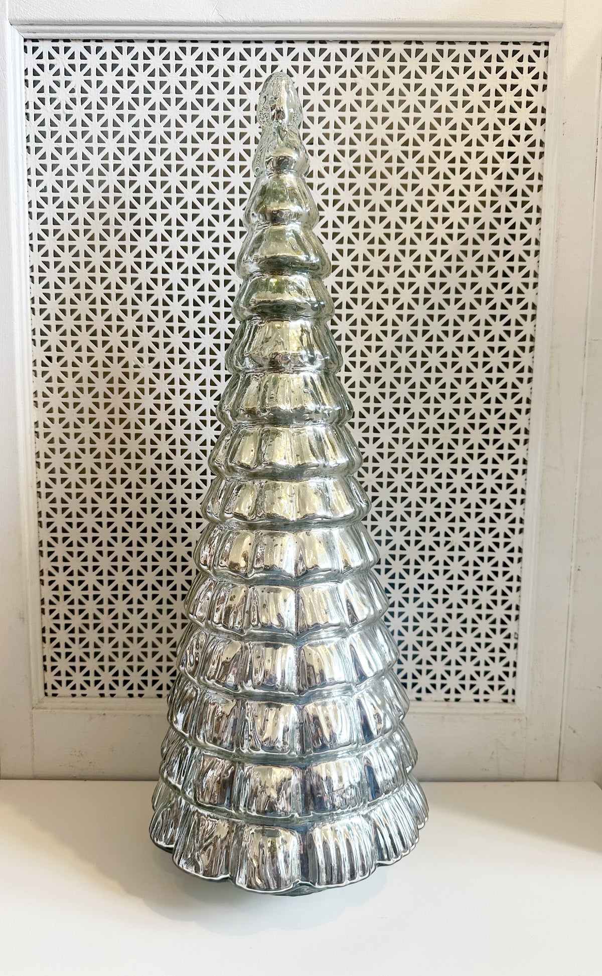 Mercury Glass Silver Tree 24”