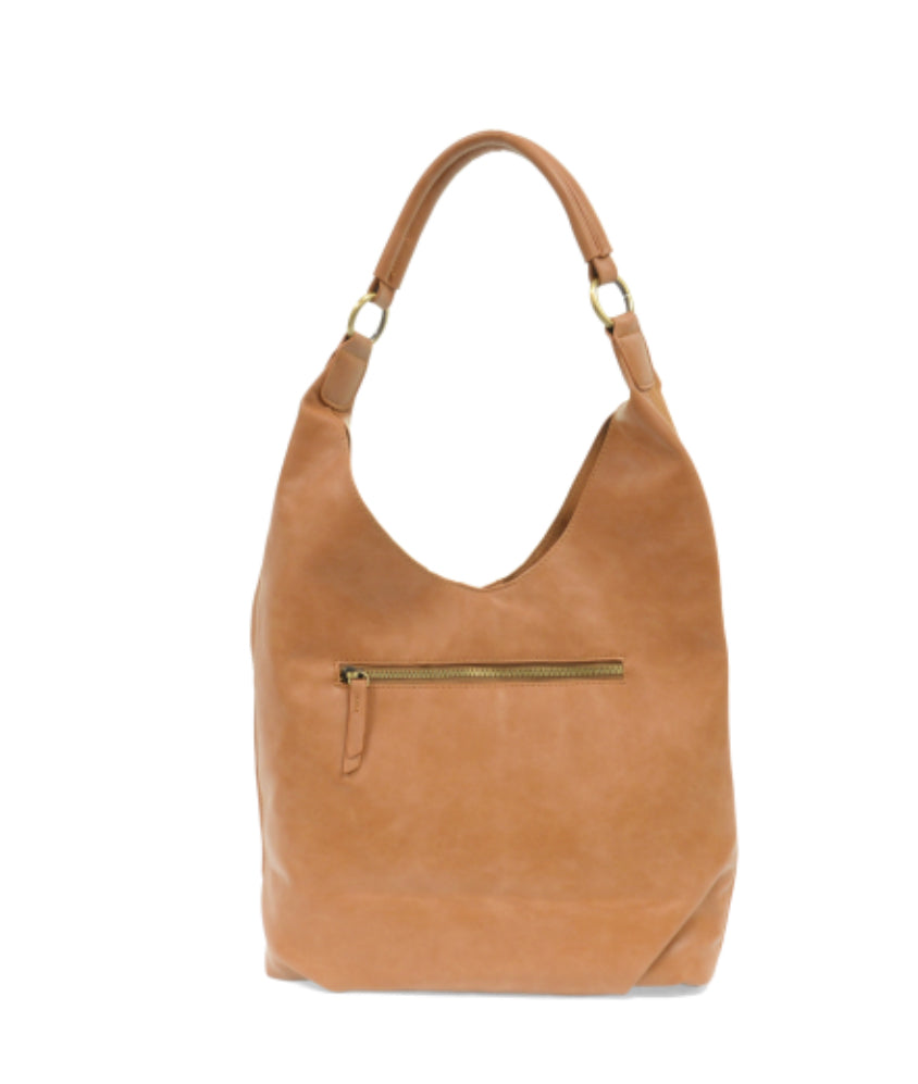 Veg Tan DANI VINTAGE HOBO FAUX SUEDE TRIM