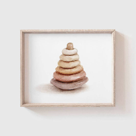Toy Stacker Art Print: Landscape (horizontal) / 5 x 7"