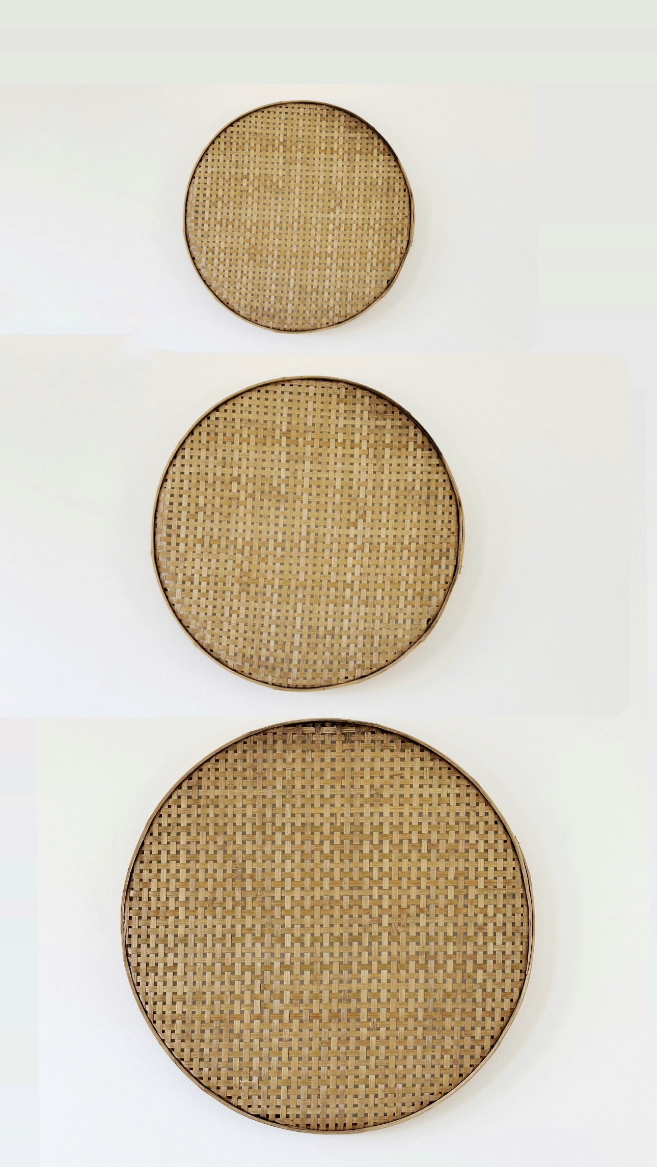 BAMBOO SIFTING TRAYS - WALL BASKETS