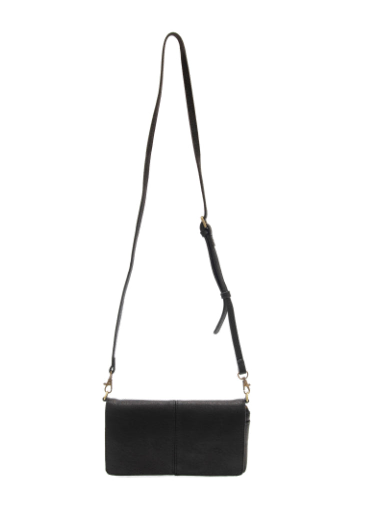 Black Everly Organizer Flap Crossbody