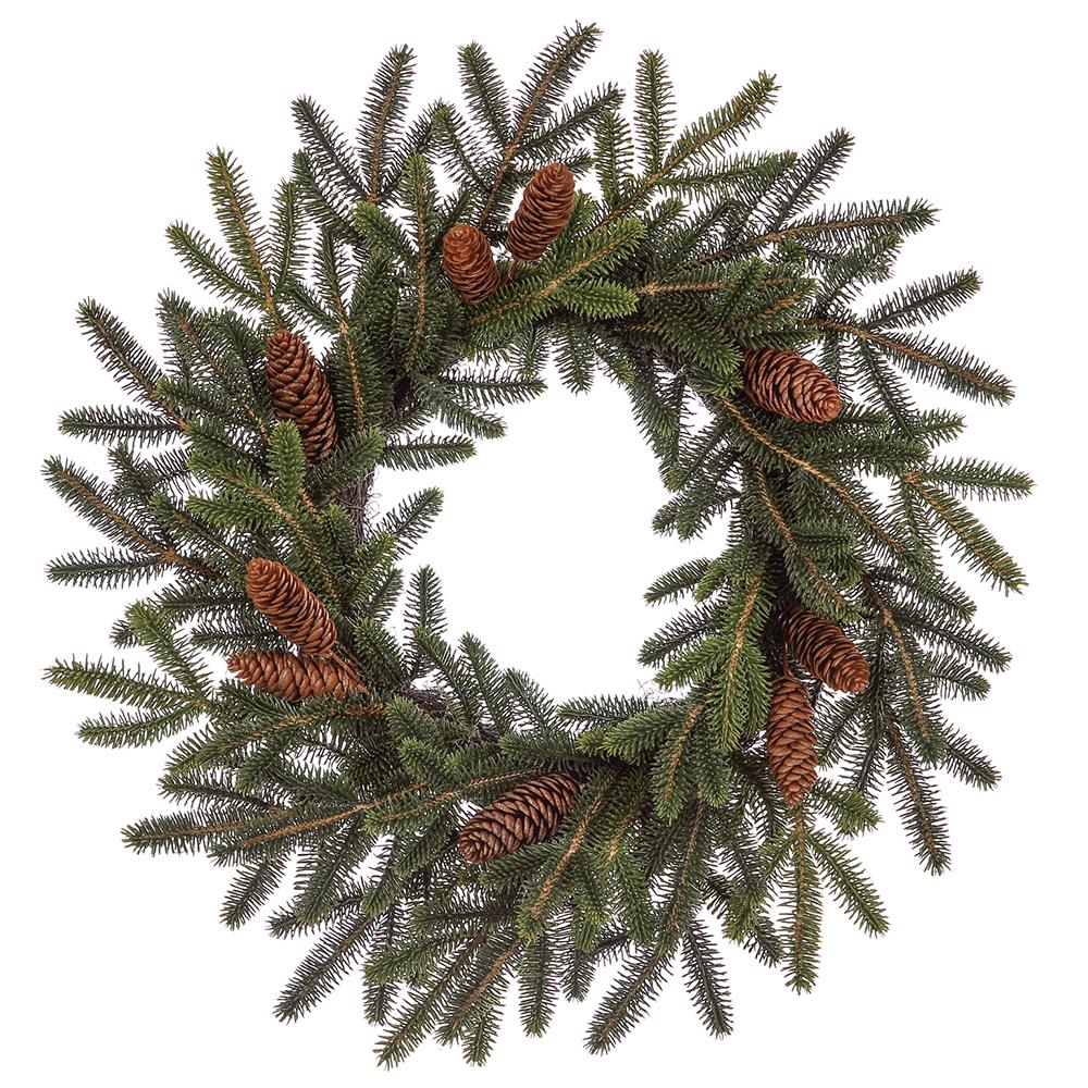 26" Pine Wreath w/ Pine Cones