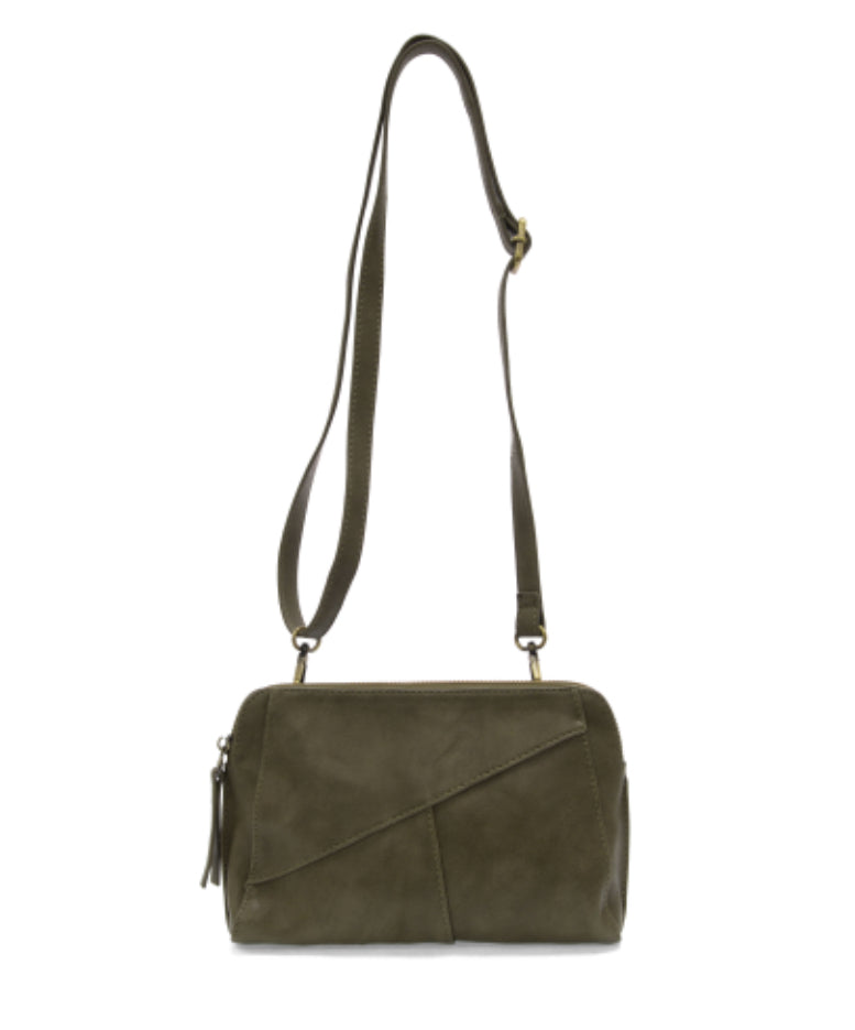 Olive Gigi Crossbody with Woven Wristlet Strap