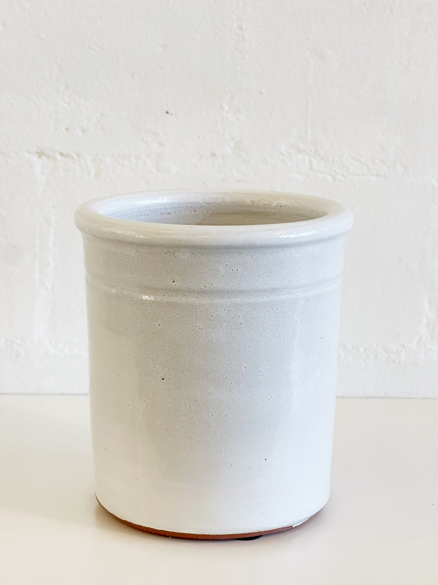 Small White Canister Vase