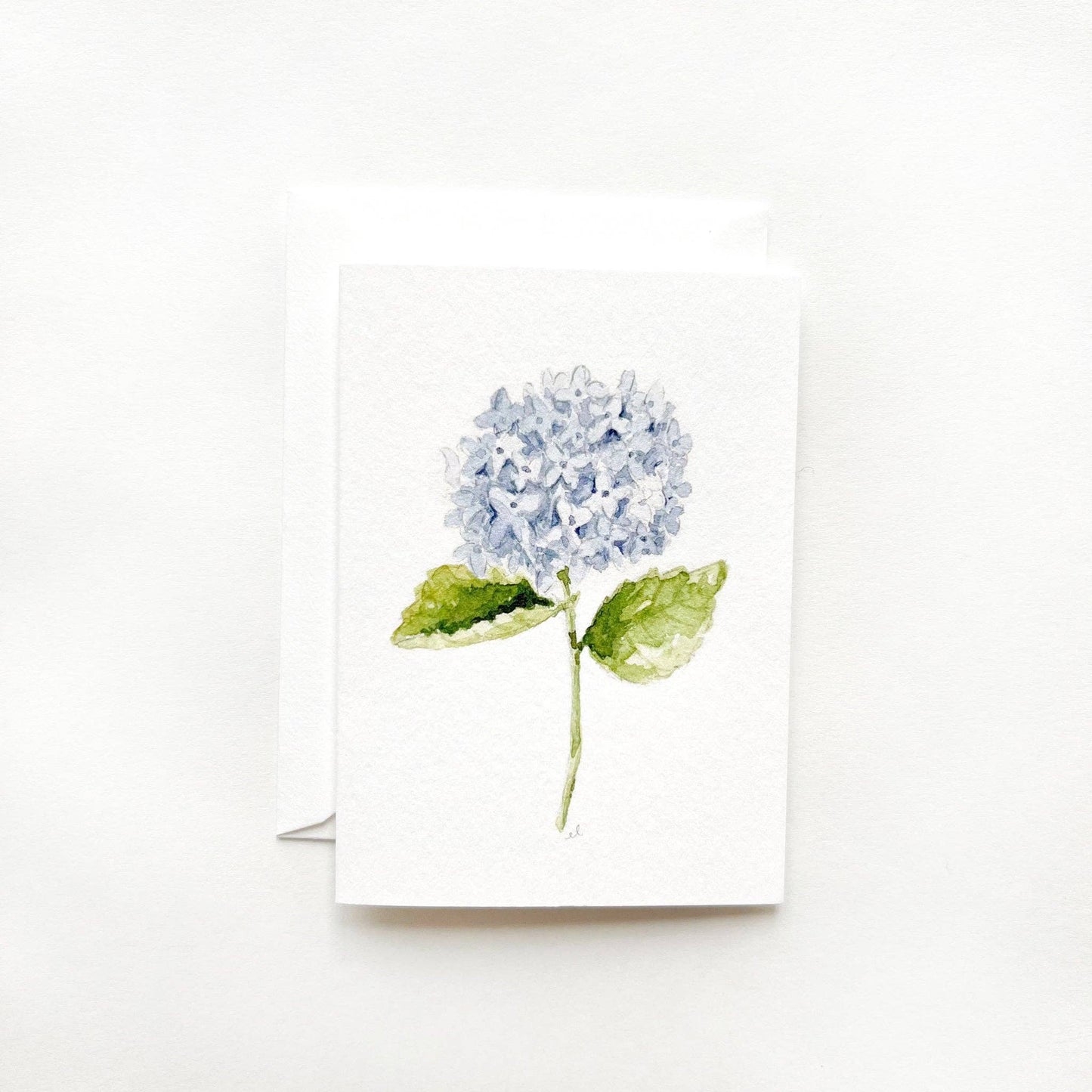 Hydrangea stem mini notecard