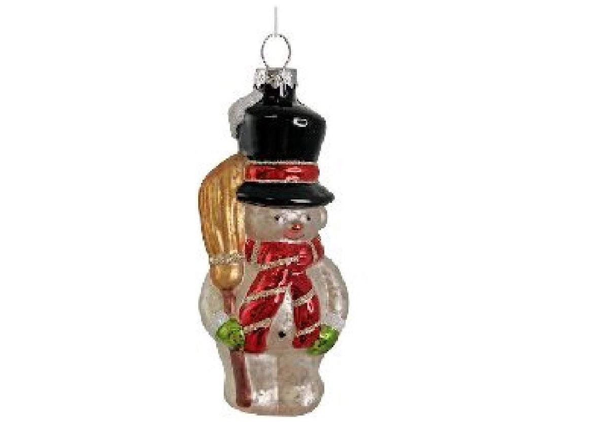Glass snowman ornament