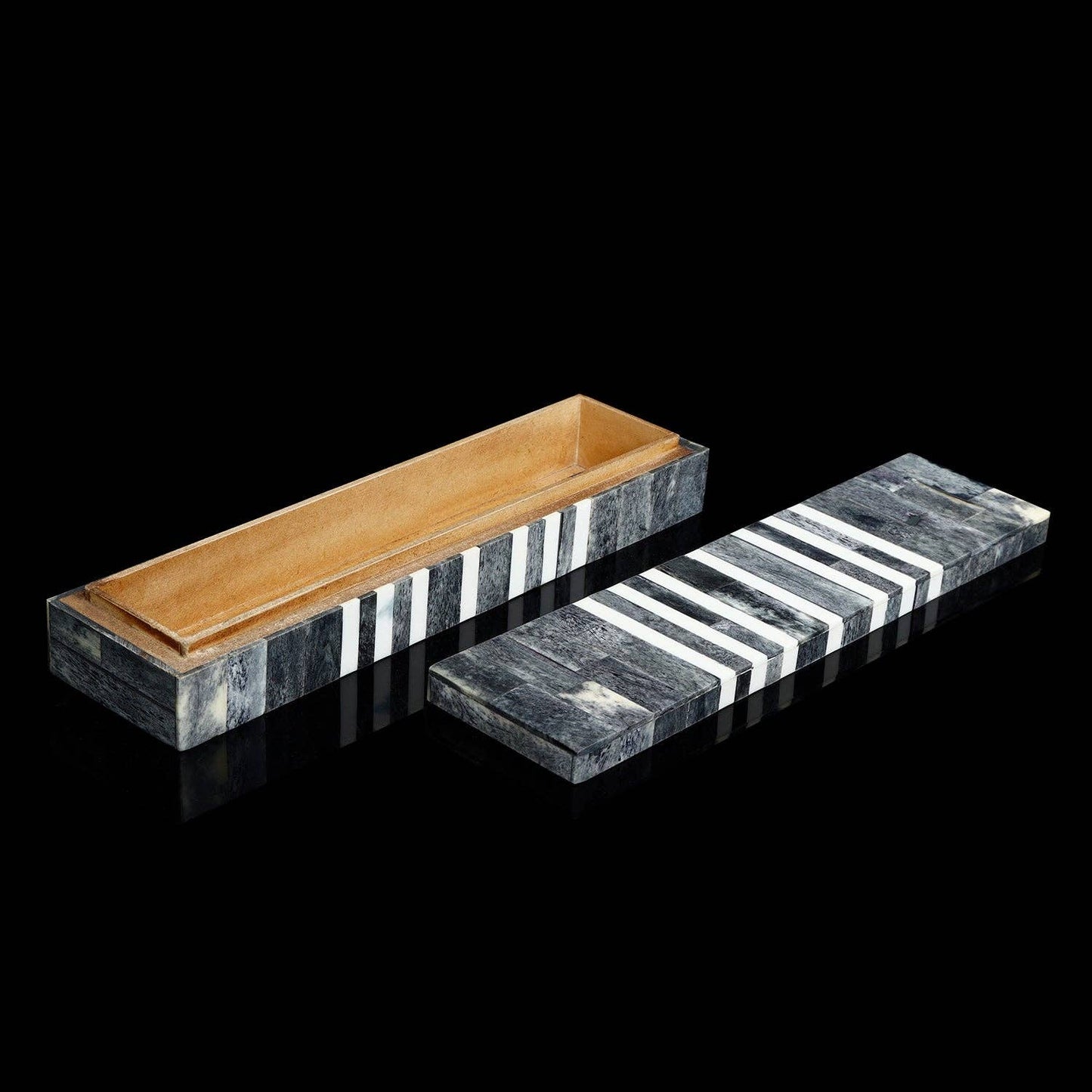 Decorative Boxes Patisserie Cafe Grey 10X2.5X1.5 Inch: 10X2.5X1.5 inch