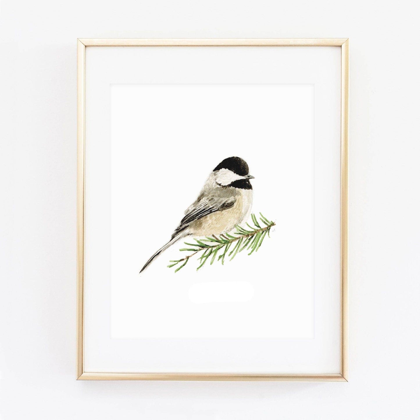 Chickadee art print: 8x10