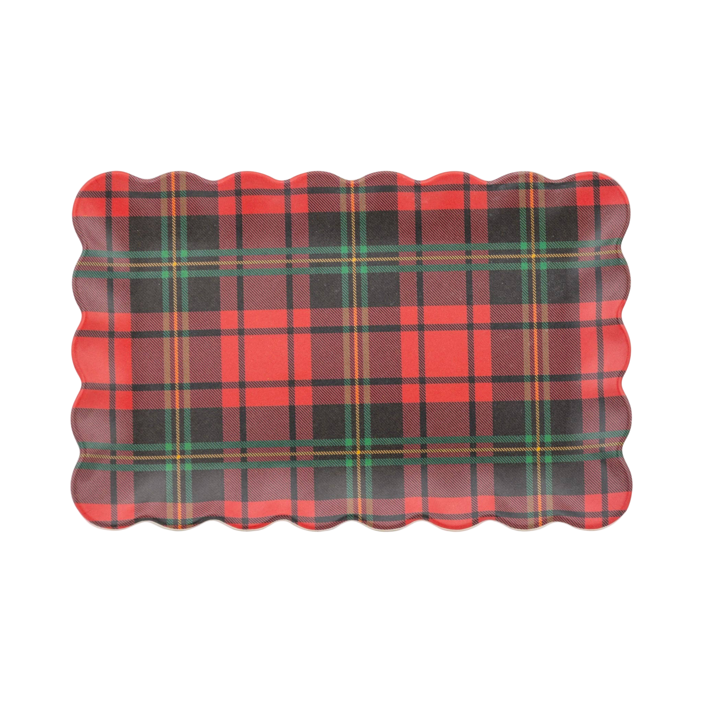 Plaid Bamboo Tray