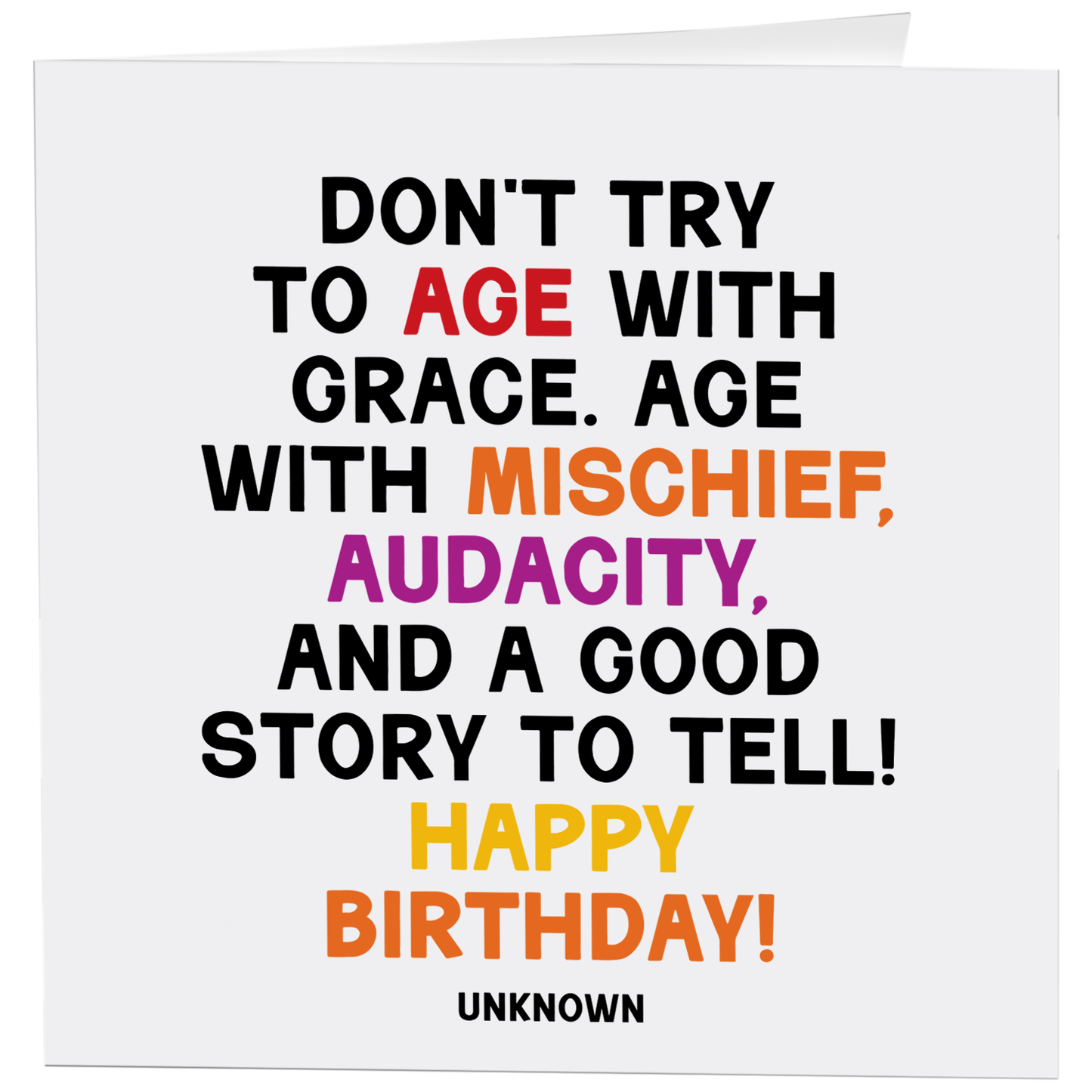 Cards - D377 - Don't Age With Grace - Birthday (Unknown)