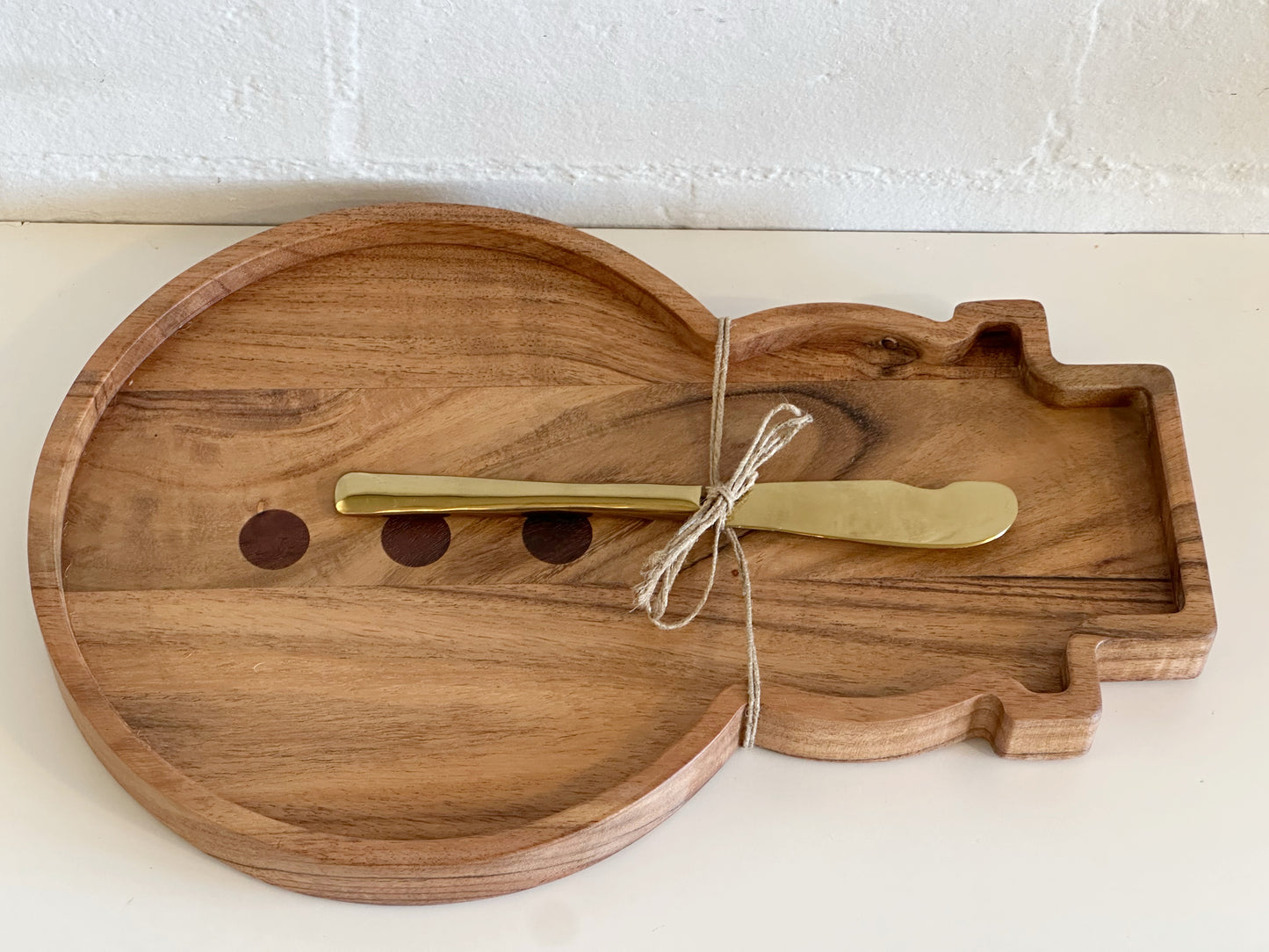 ACACIA SNOWMAN SERVER & SPREADER SET