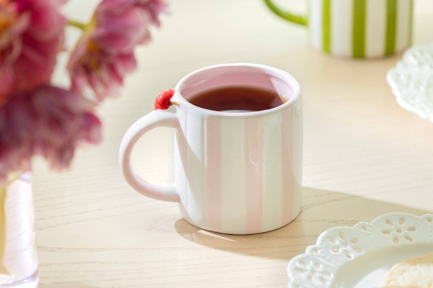 Cherry Pink 14oz Stripe Mug
