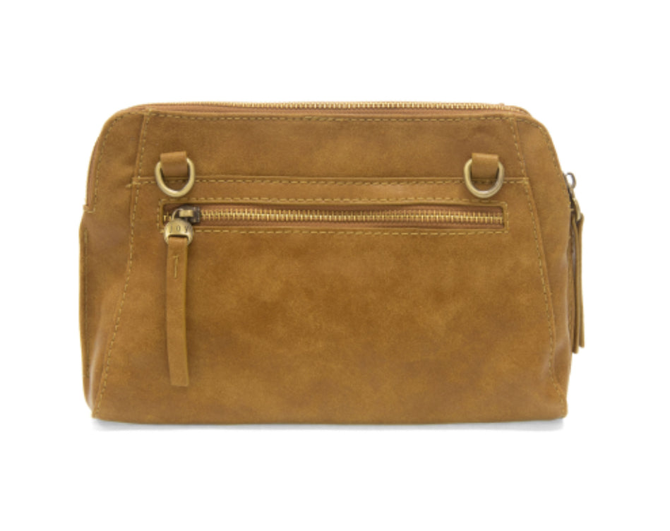 Spicy Mustard Gigi Crossbody with Woven Wristlet Strap