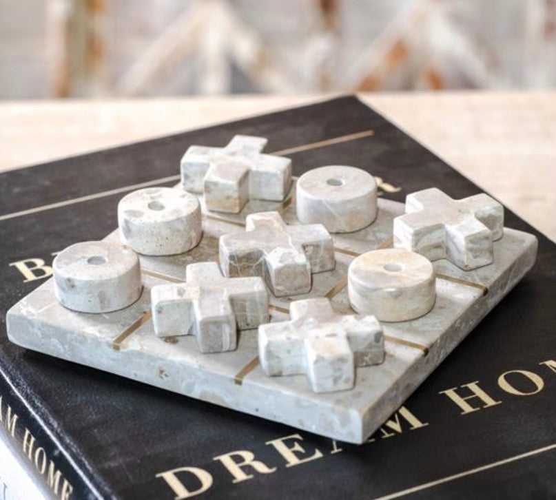 BEIGE MARBLE TIC TAC TOE