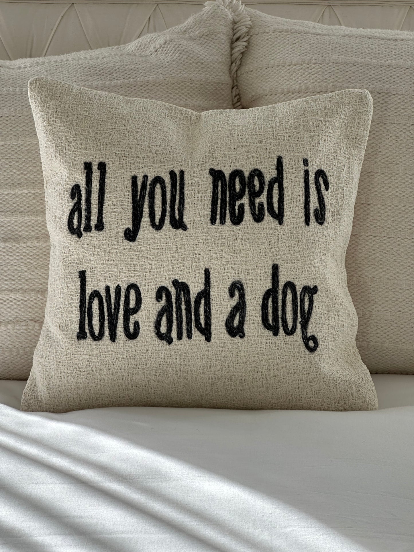 All you need is Love and a Dog Pillow