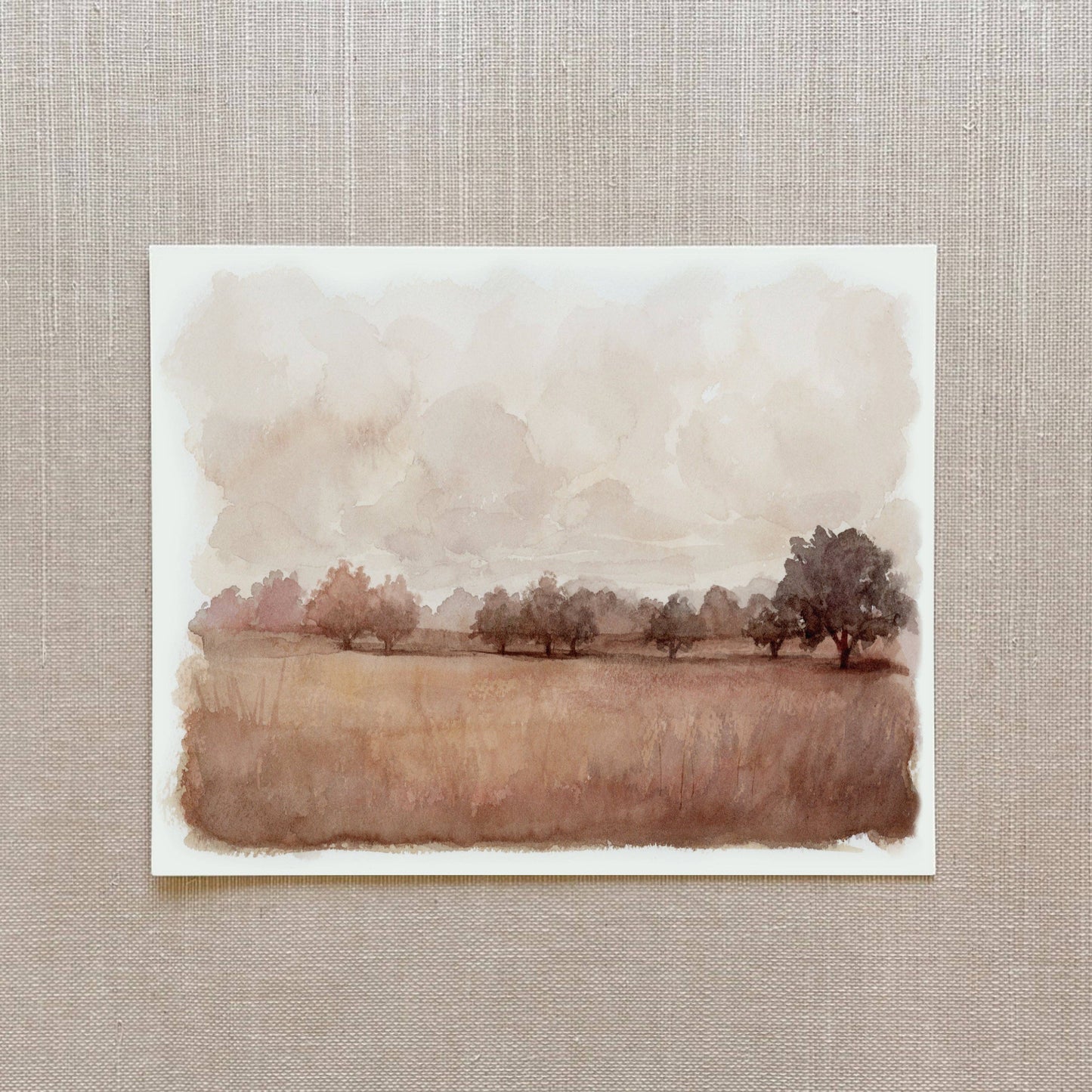 Autumn Mist - Watercolor Giclée Paper Print: 11 x 14"