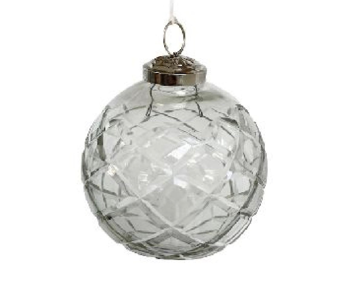 Glass ball crystal cut clear