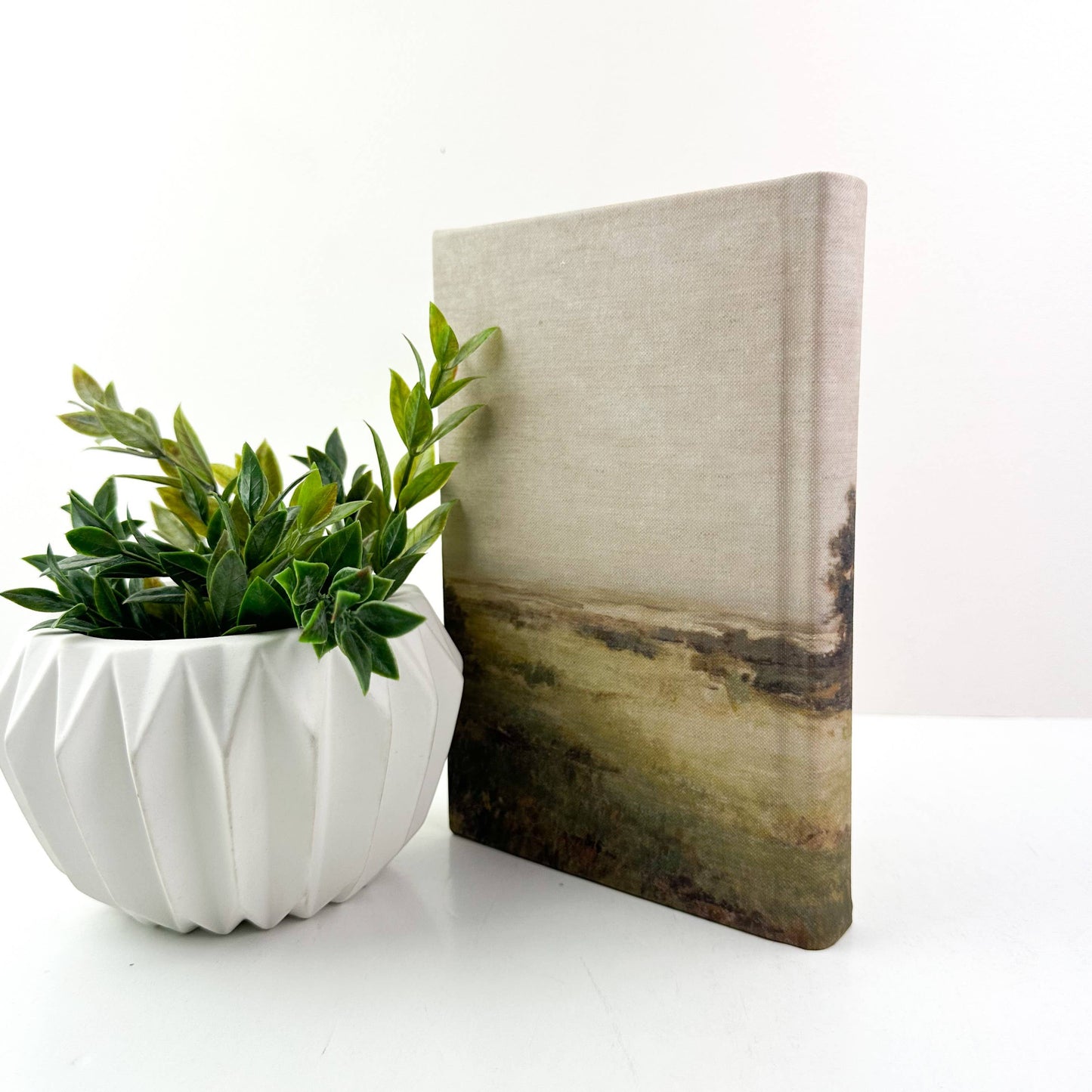 Wrapped Decorative Book with Landscape Design
