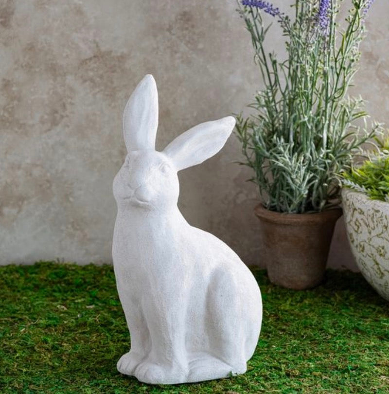 WHITE SITTING BUNNY
