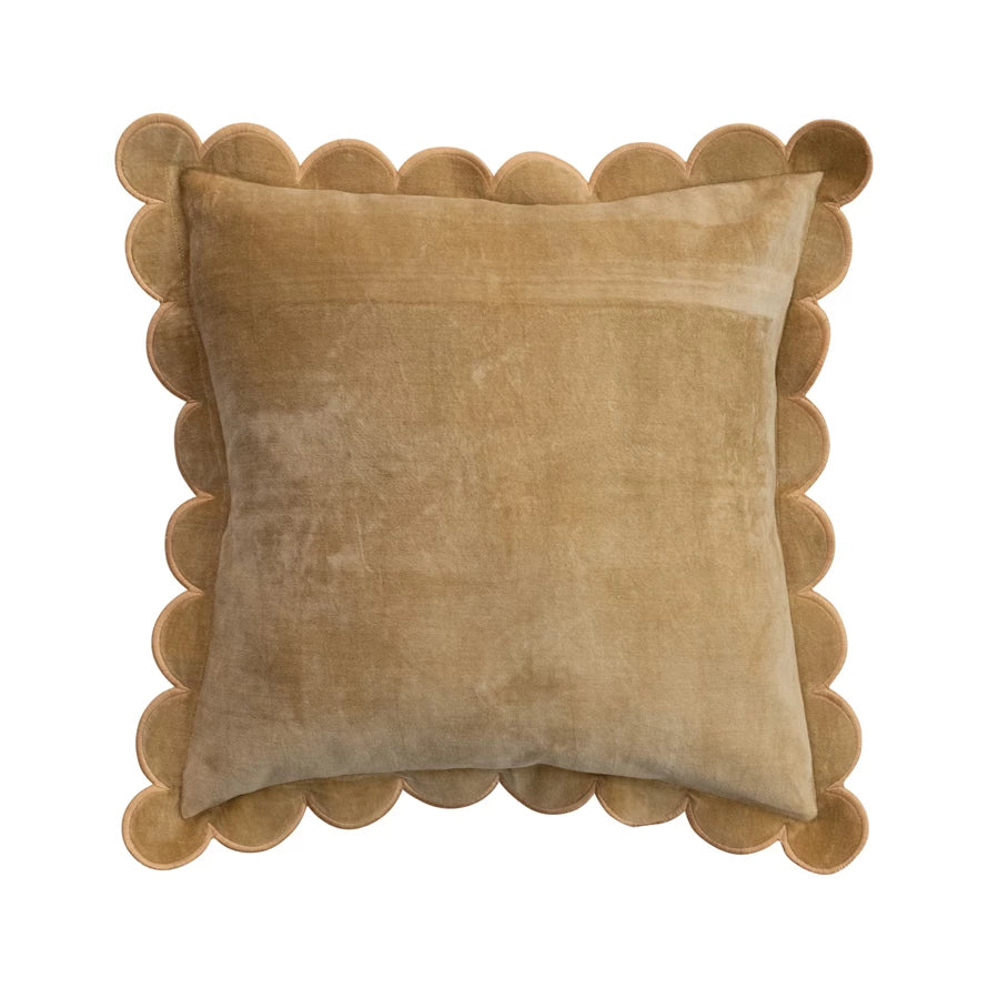 Velvet Scalloped Pillow