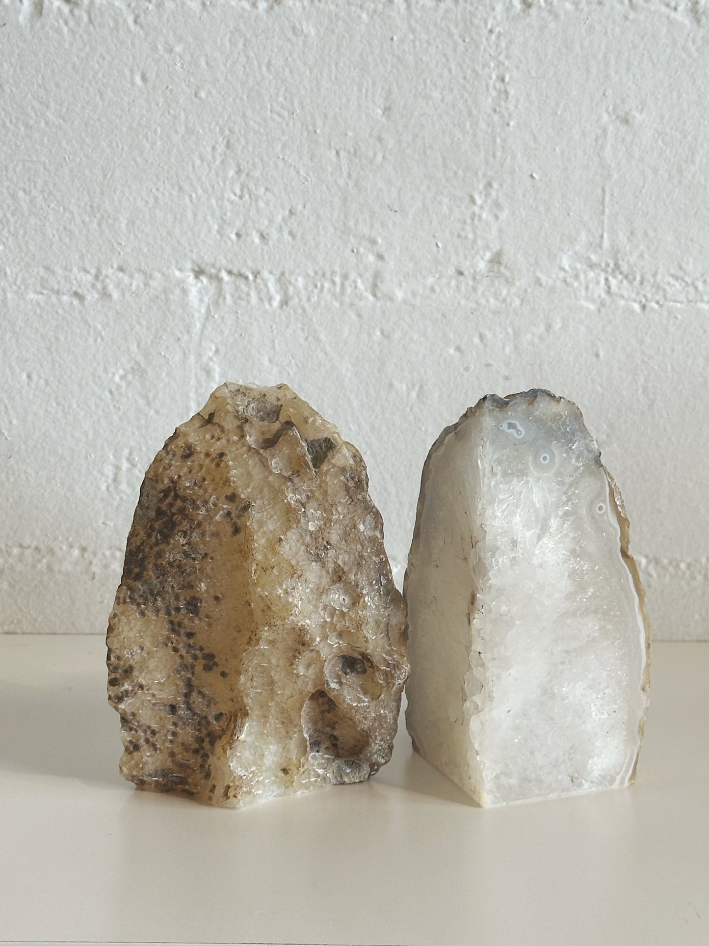 Salt Agate Bookends