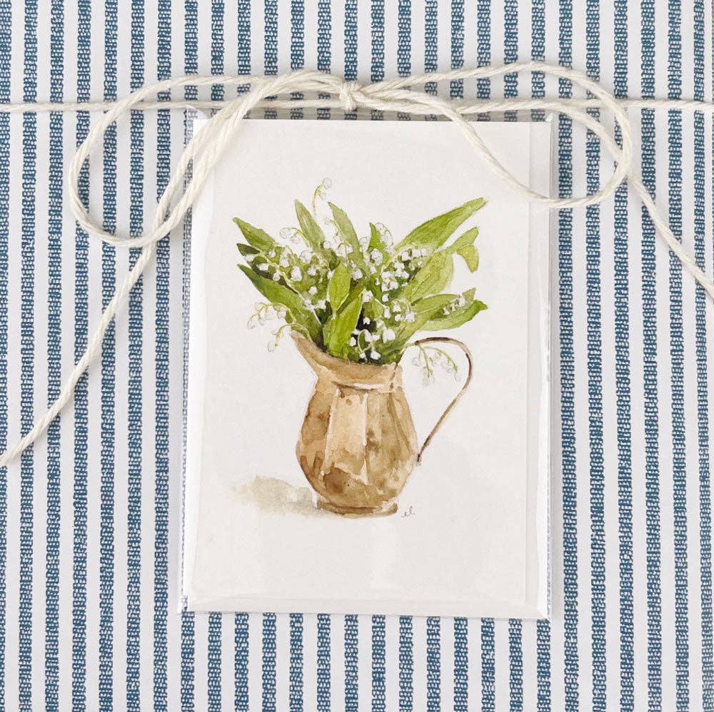 Lily of the valley mini notecard