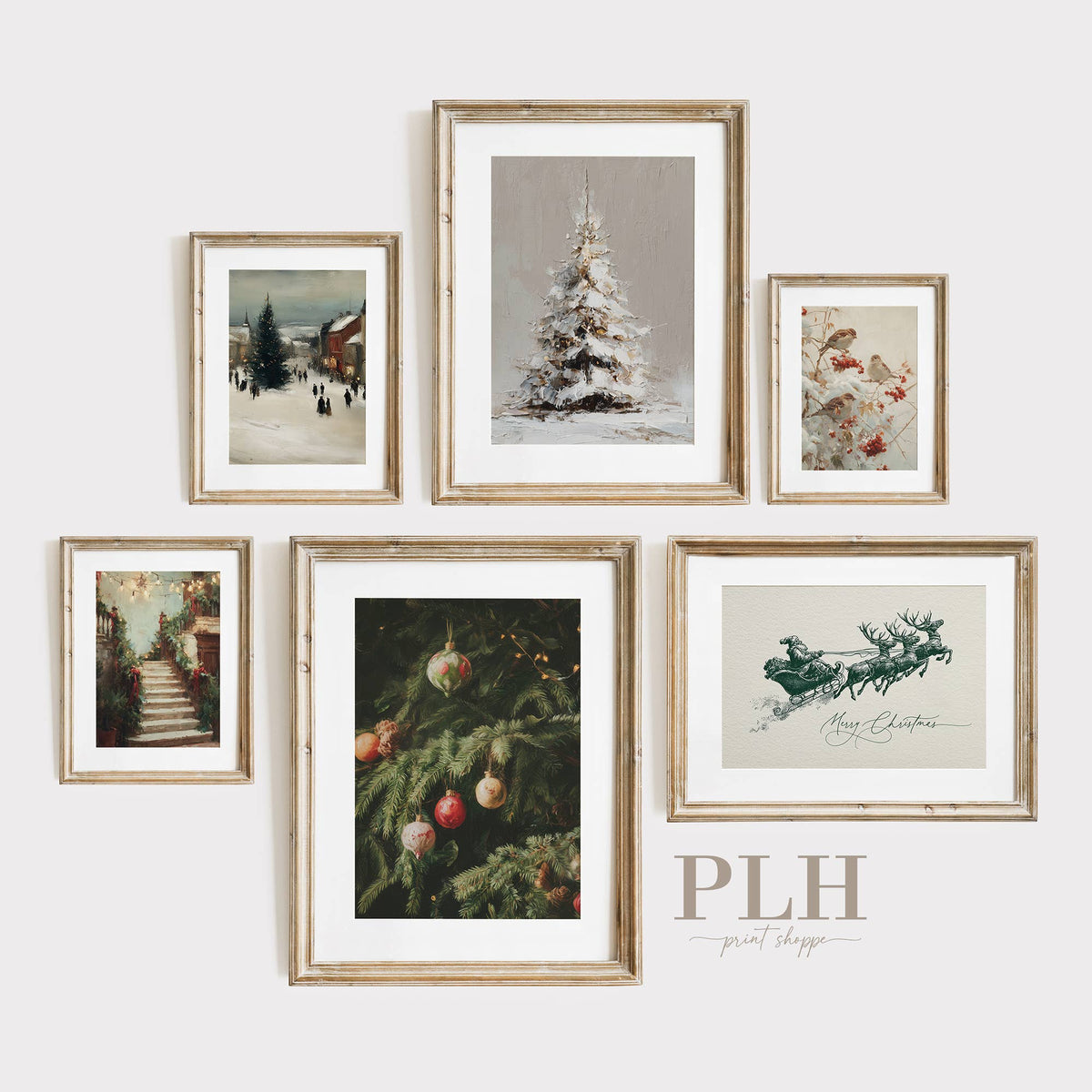 Winter Village Art Print: 8"x10"