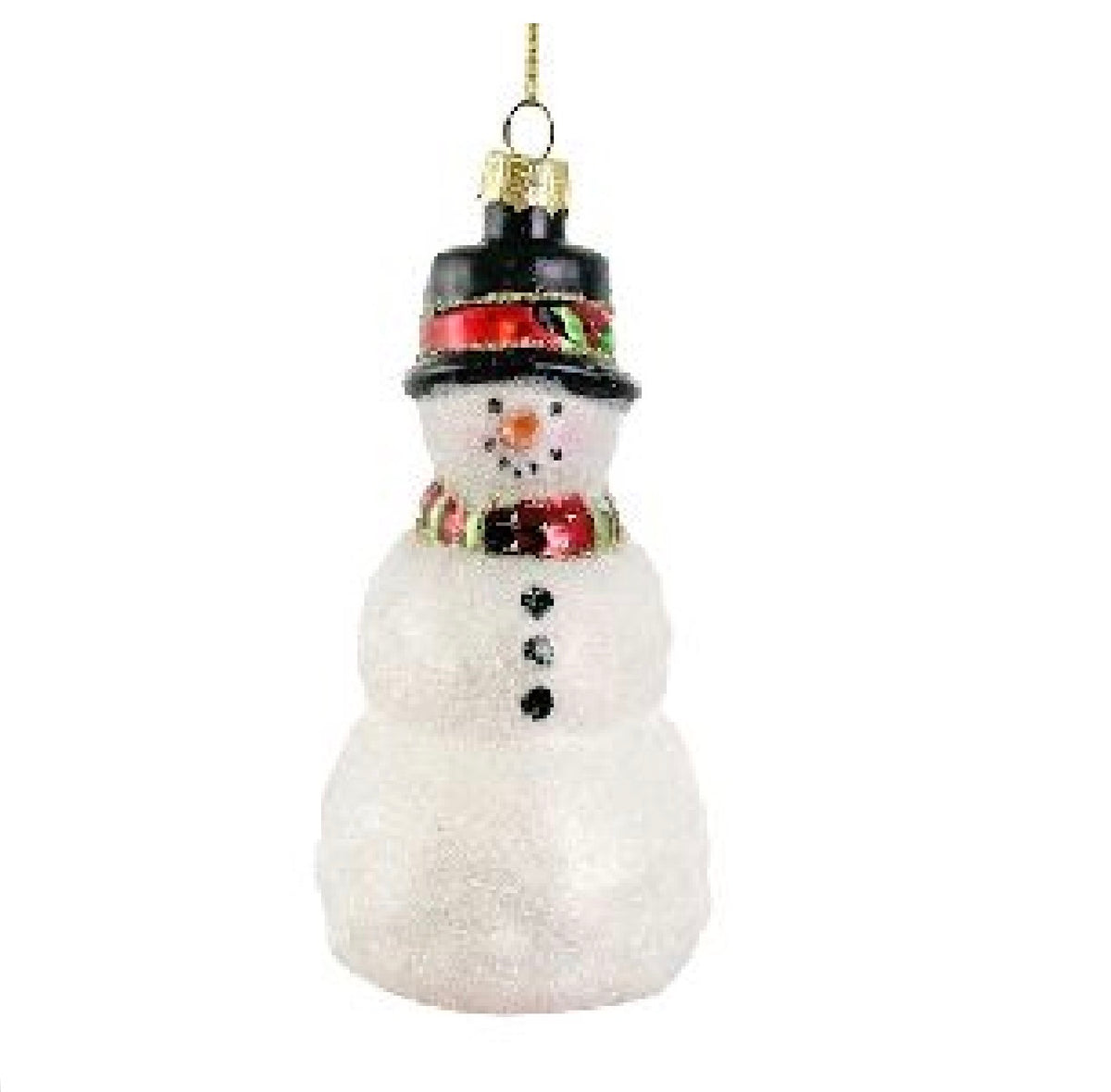 Glass snowman white iced