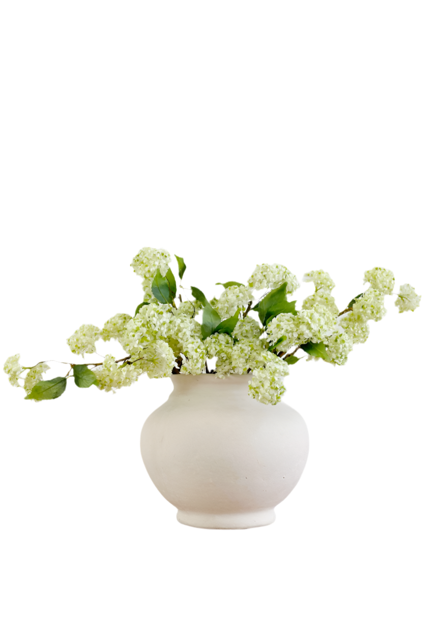 Paper Mache Pot Natural White