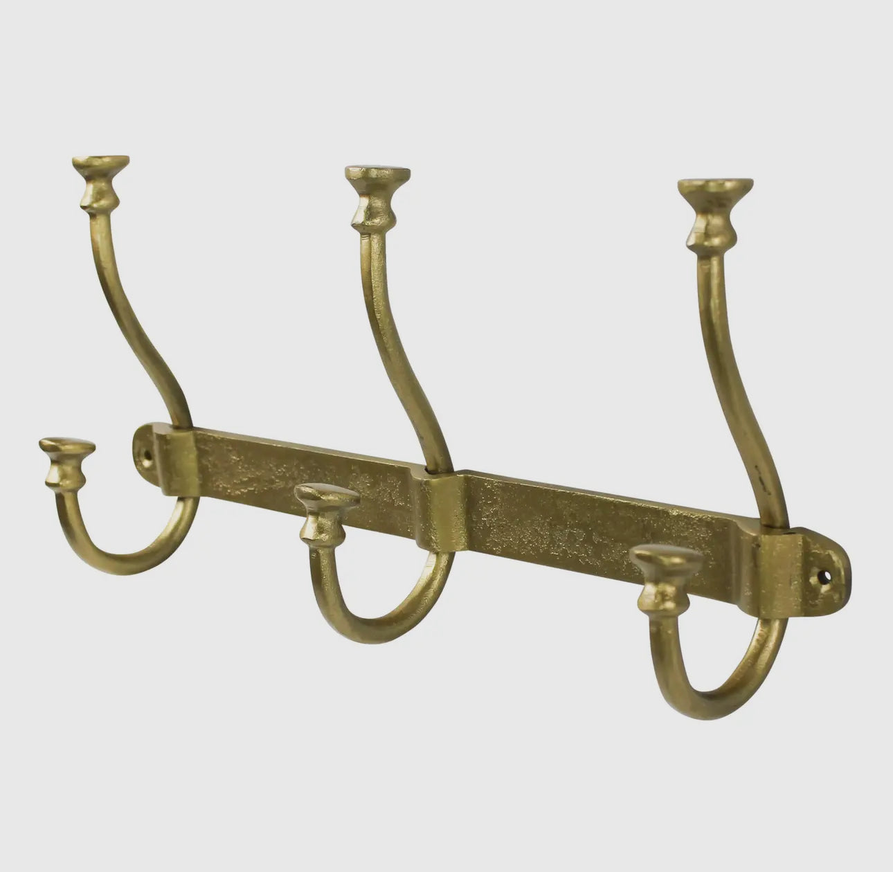 Murphy 3 Hook Rail - Brass