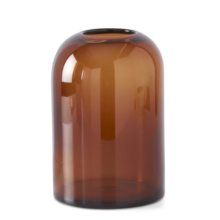 AMBER TRANSPARENT GLASS VASES