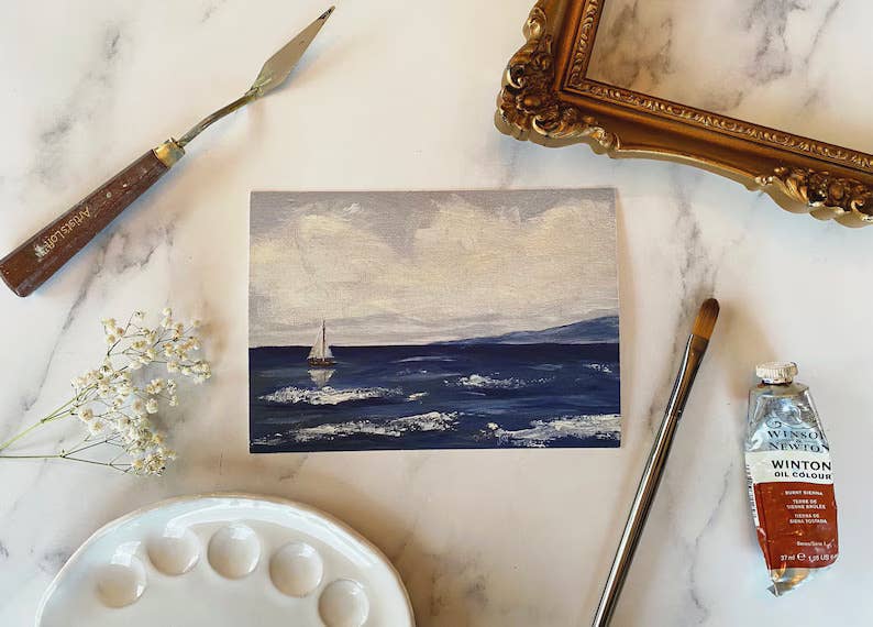 SAILBOAT #5 - Art Print 5x7(unframed)