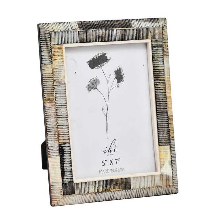White Fish Horn Photo Frame Tapered 5x7