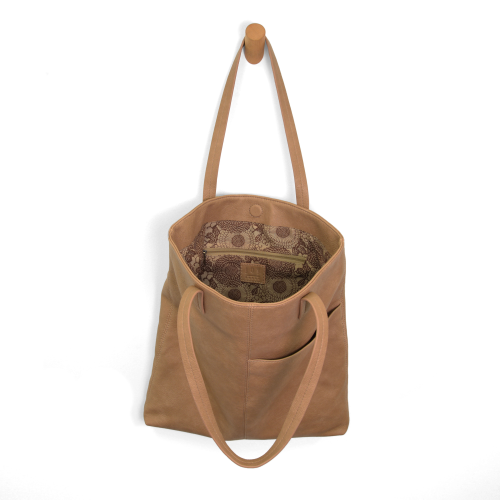 Camel Tabitha Front Slip Pocket Tote