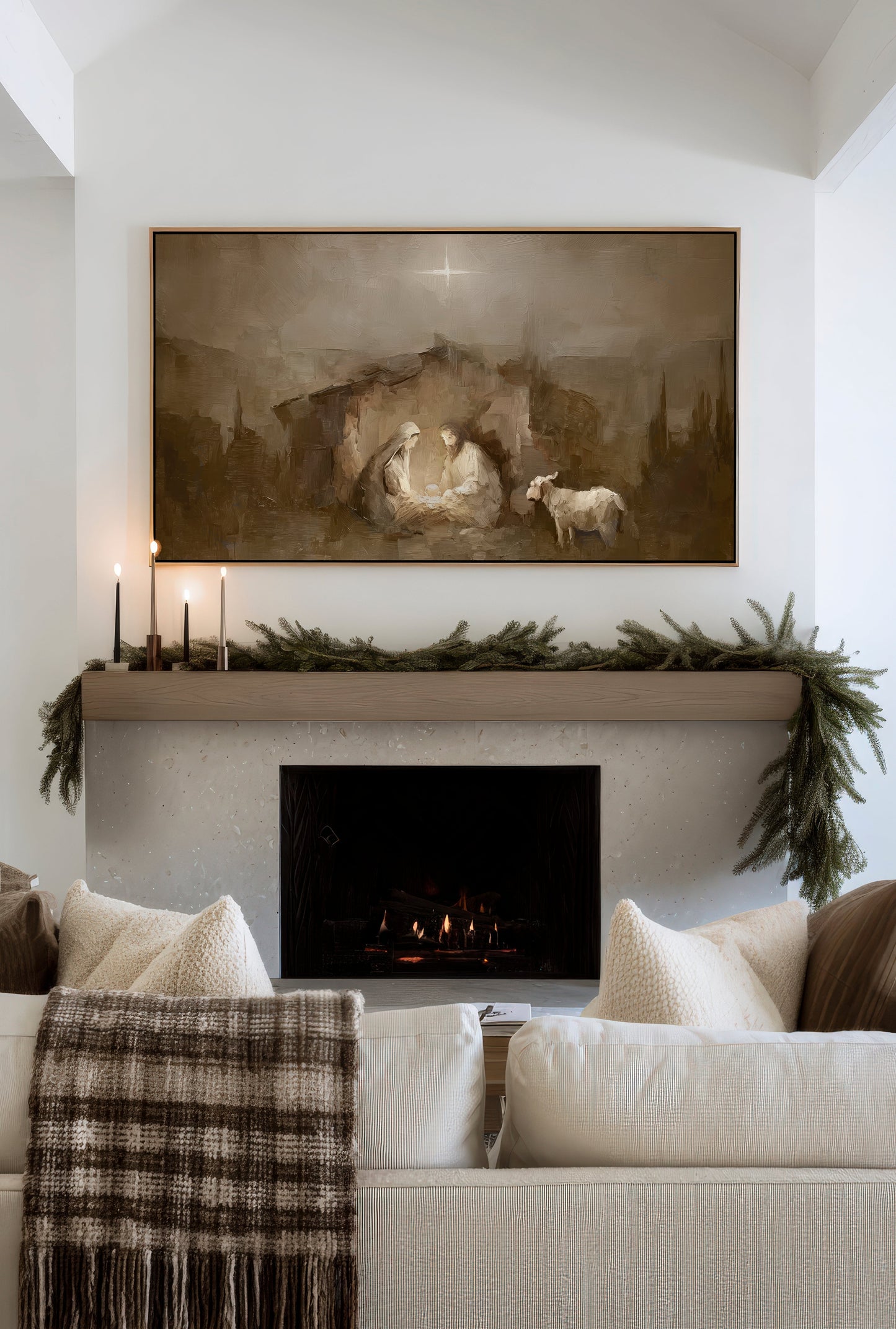 Unto Us Framed 26x38 Canvas