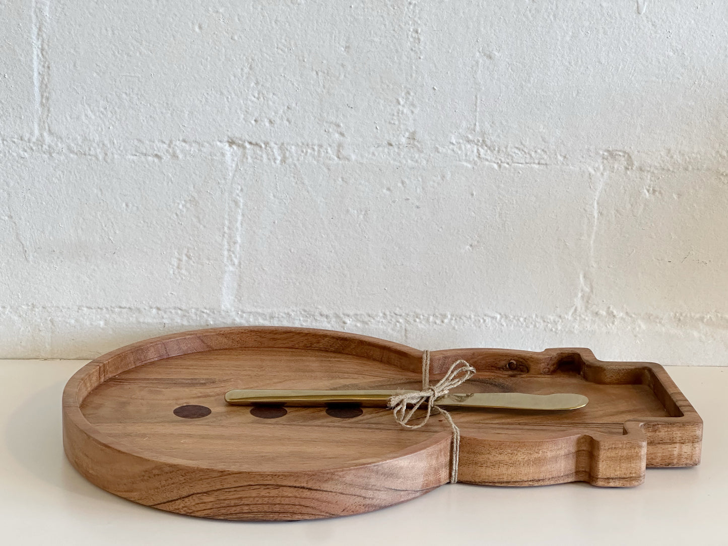 ACACIA SNOWMAN SERVER & SPREADER SET