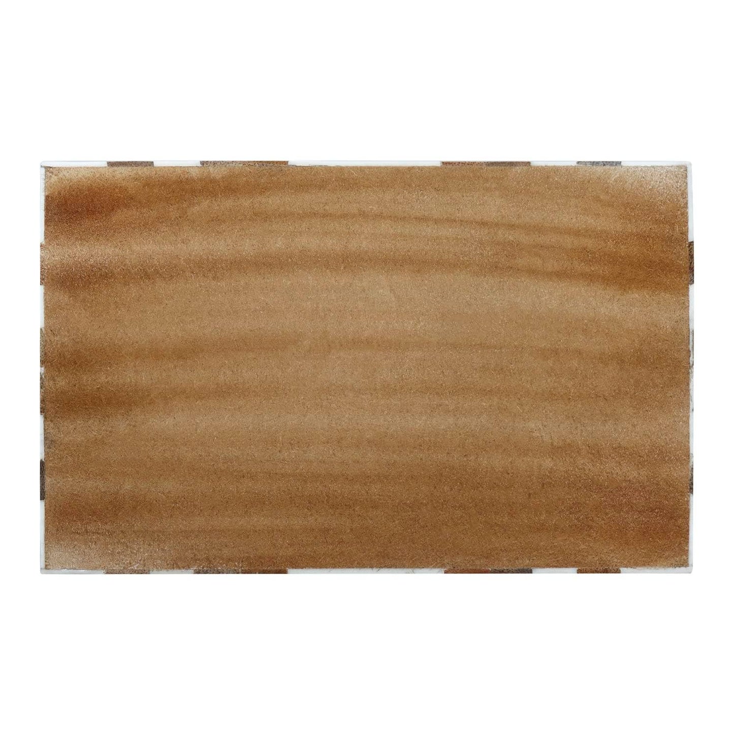 Decorative Box Marquet Array Brown & White 5 x 7 x 1.5 Inch: 5X7X1.5 inch