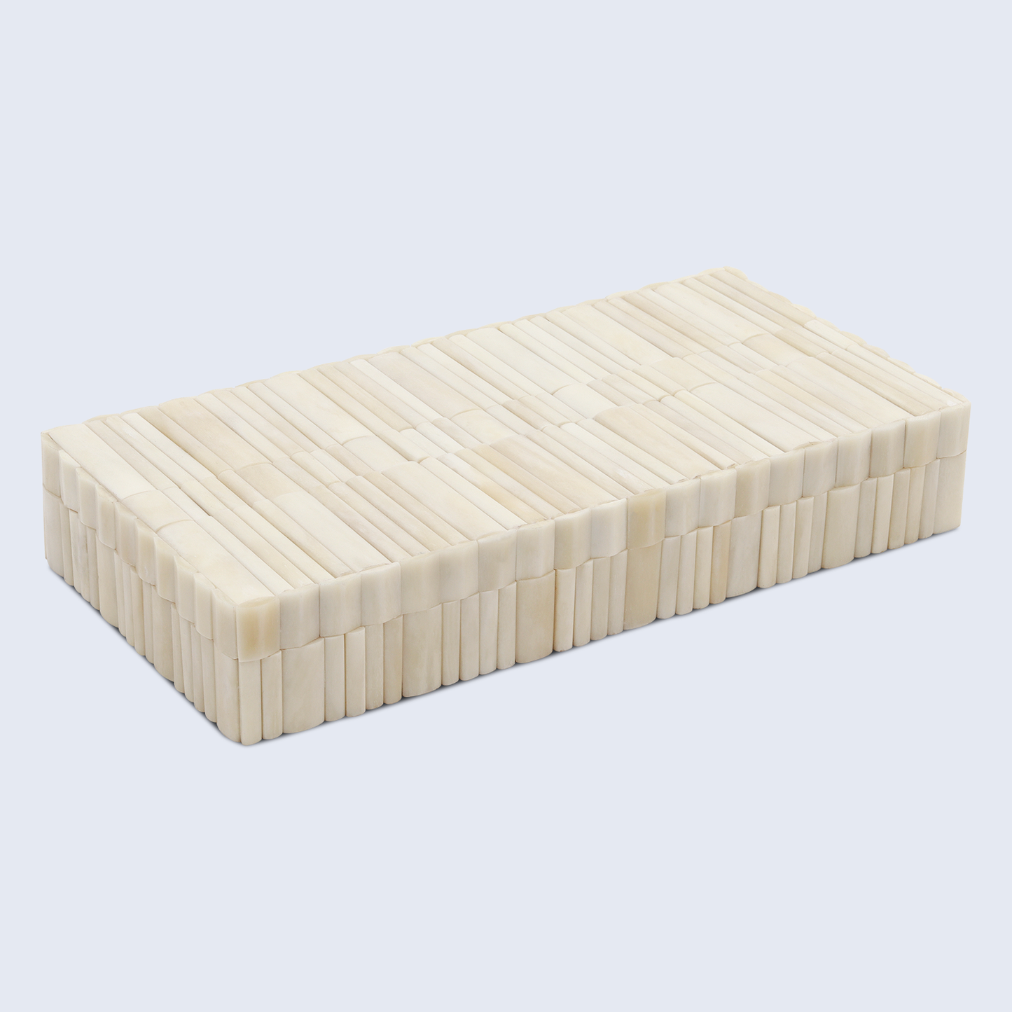 Decorative Box Ivory Stem White: 12x6x2