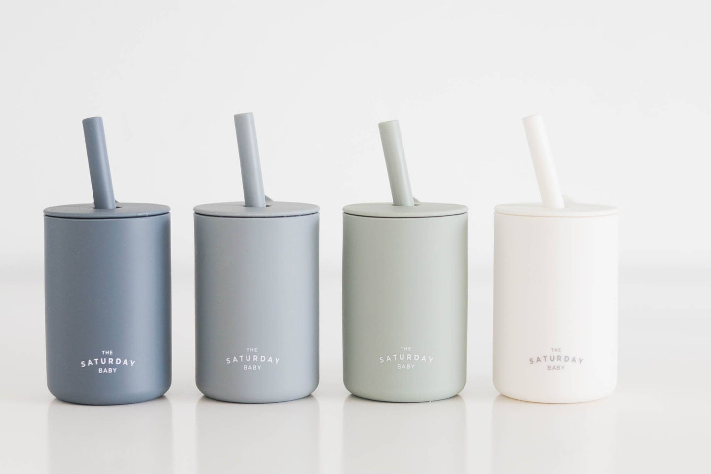 The Saturday Baby Silicone Straw Cup: Cloud