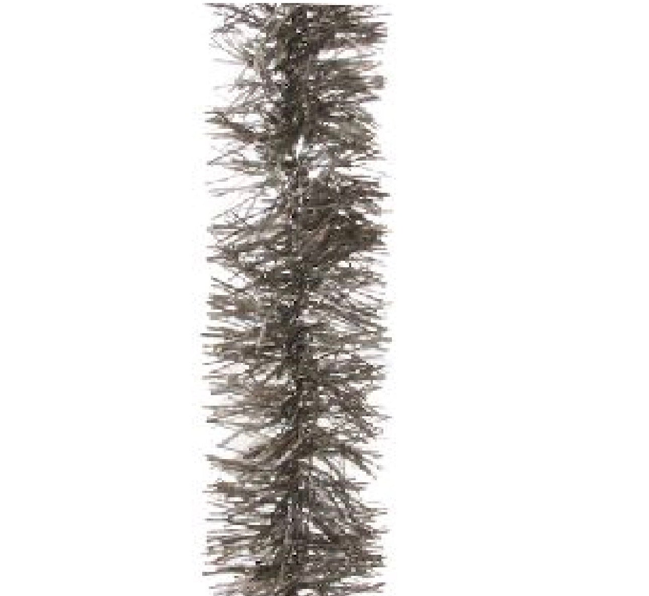 Tinsel garland aged silver 11 ft