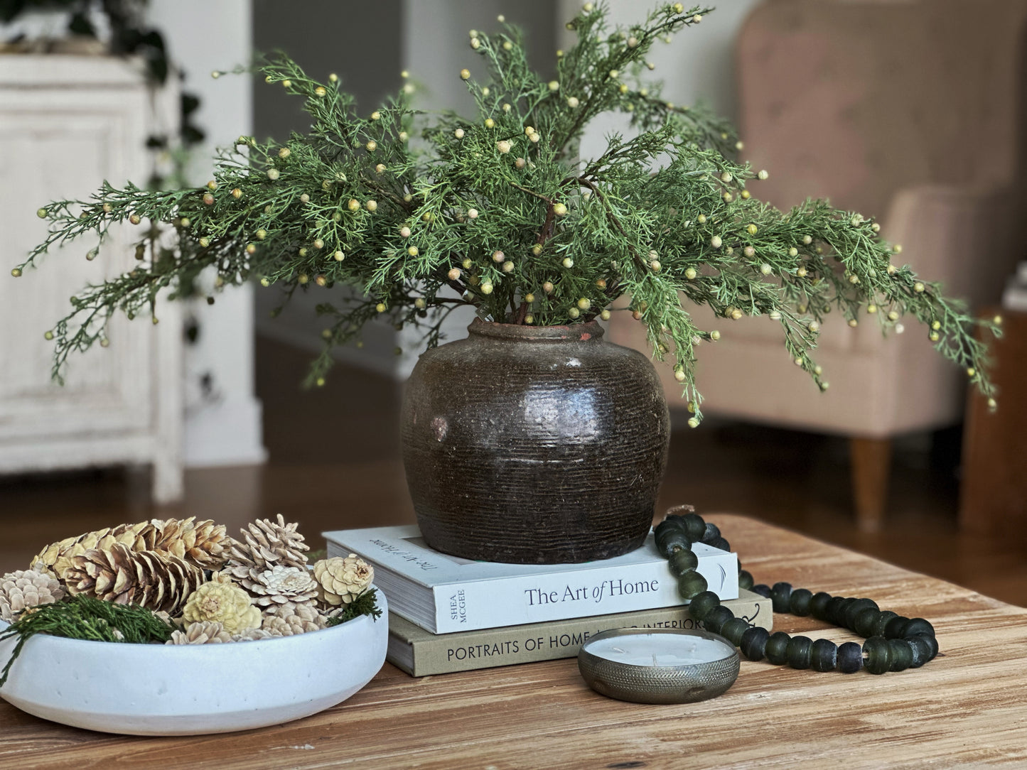 Long Cypress Stem with Berries