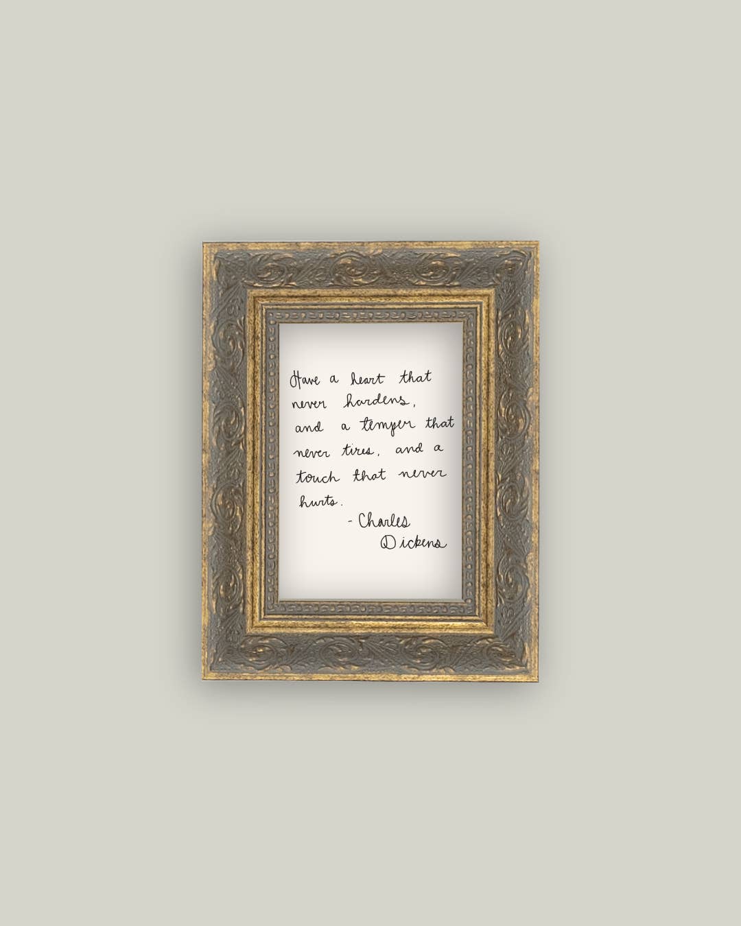 Have A Heart Framed Antique Print: 5x7