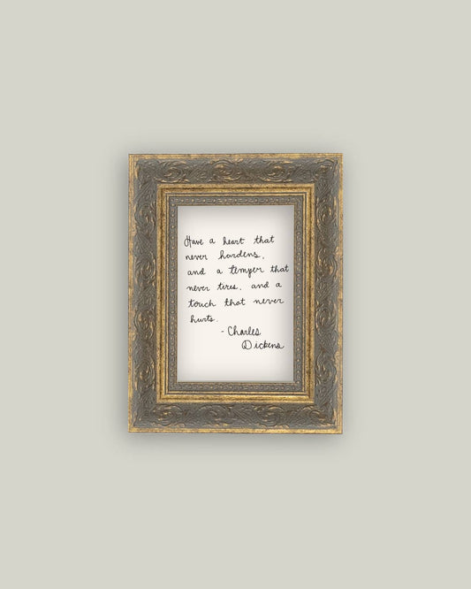 Have A Heart Framed Antique Print: 5x7
