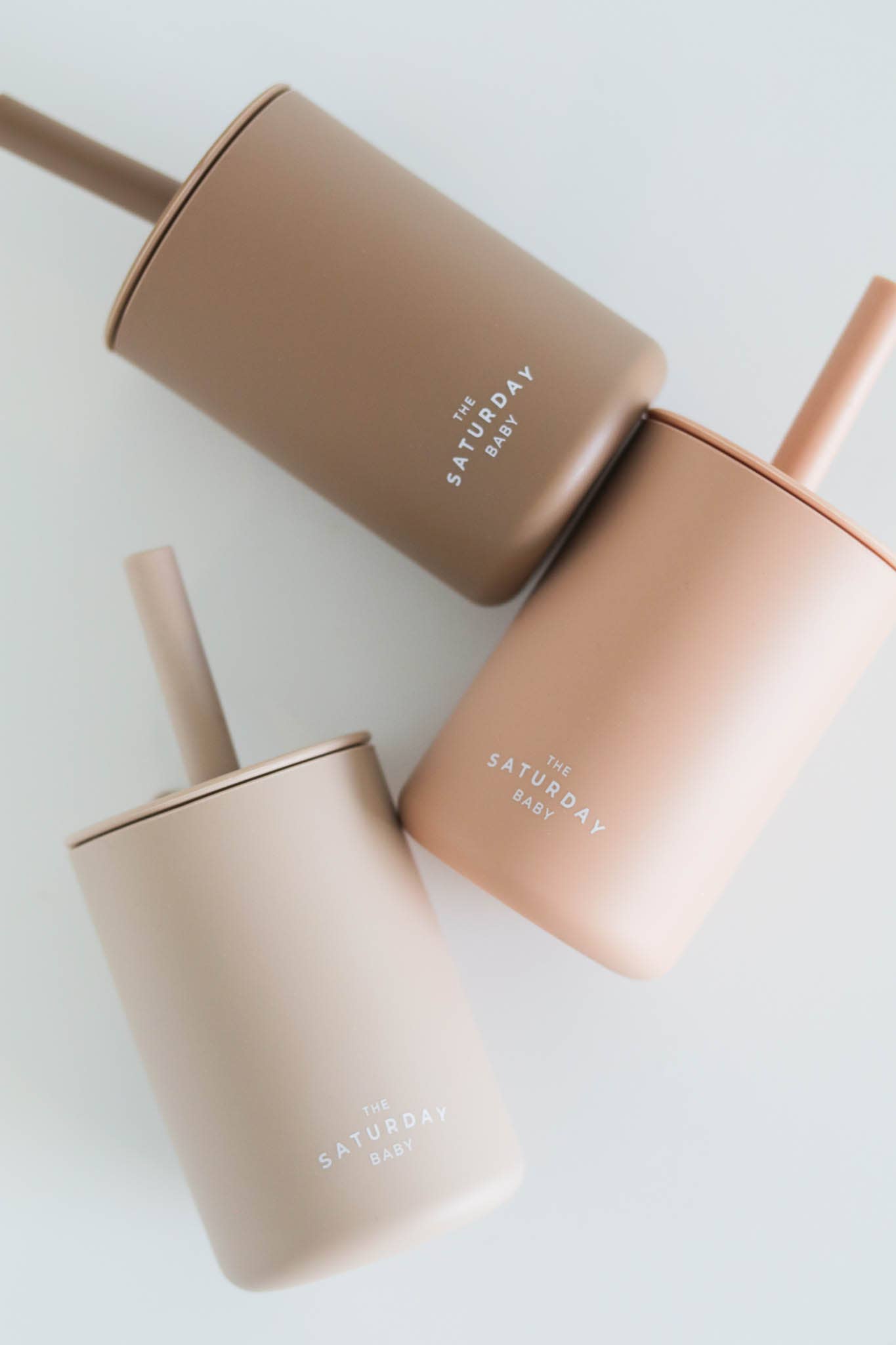 The Saturday Baby Silicone Straw Cup: Cloud