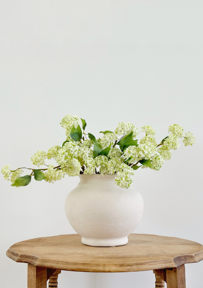 Paper Mache Pot Natural White