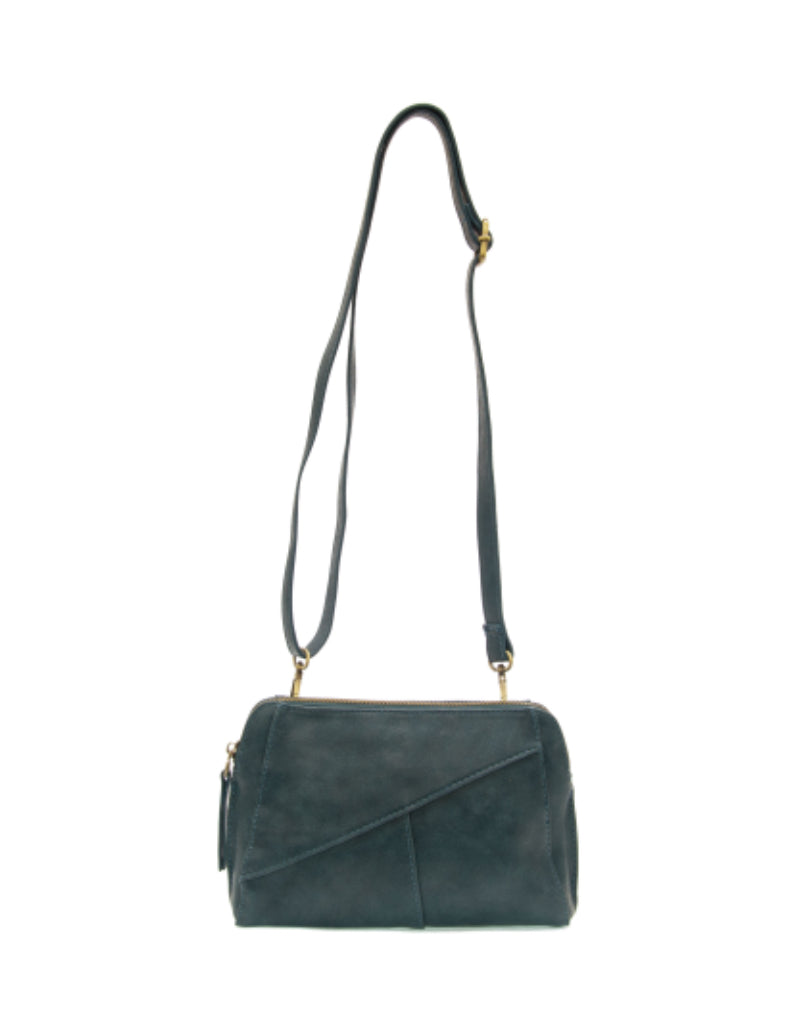 Azure Gigi Crossbody with Woven Wristlet Strap