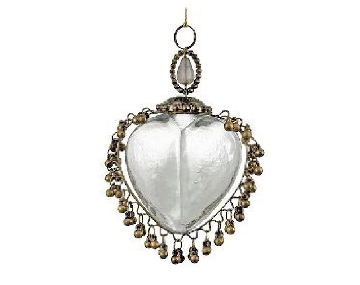 Glass burning heart clear