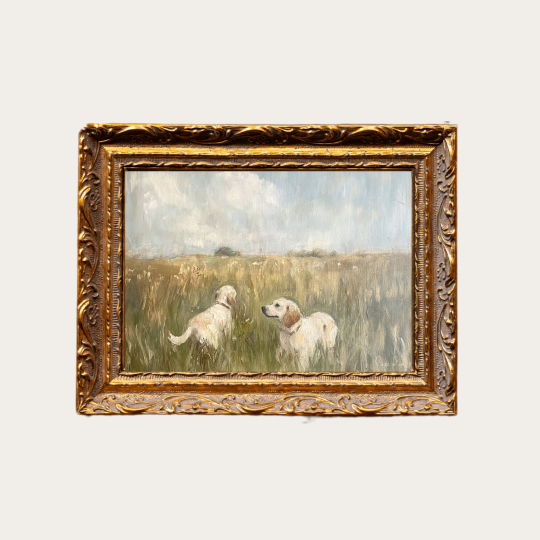 Labrador Retriever | French Brass Gold Mould Framed Art: 8 x 10
