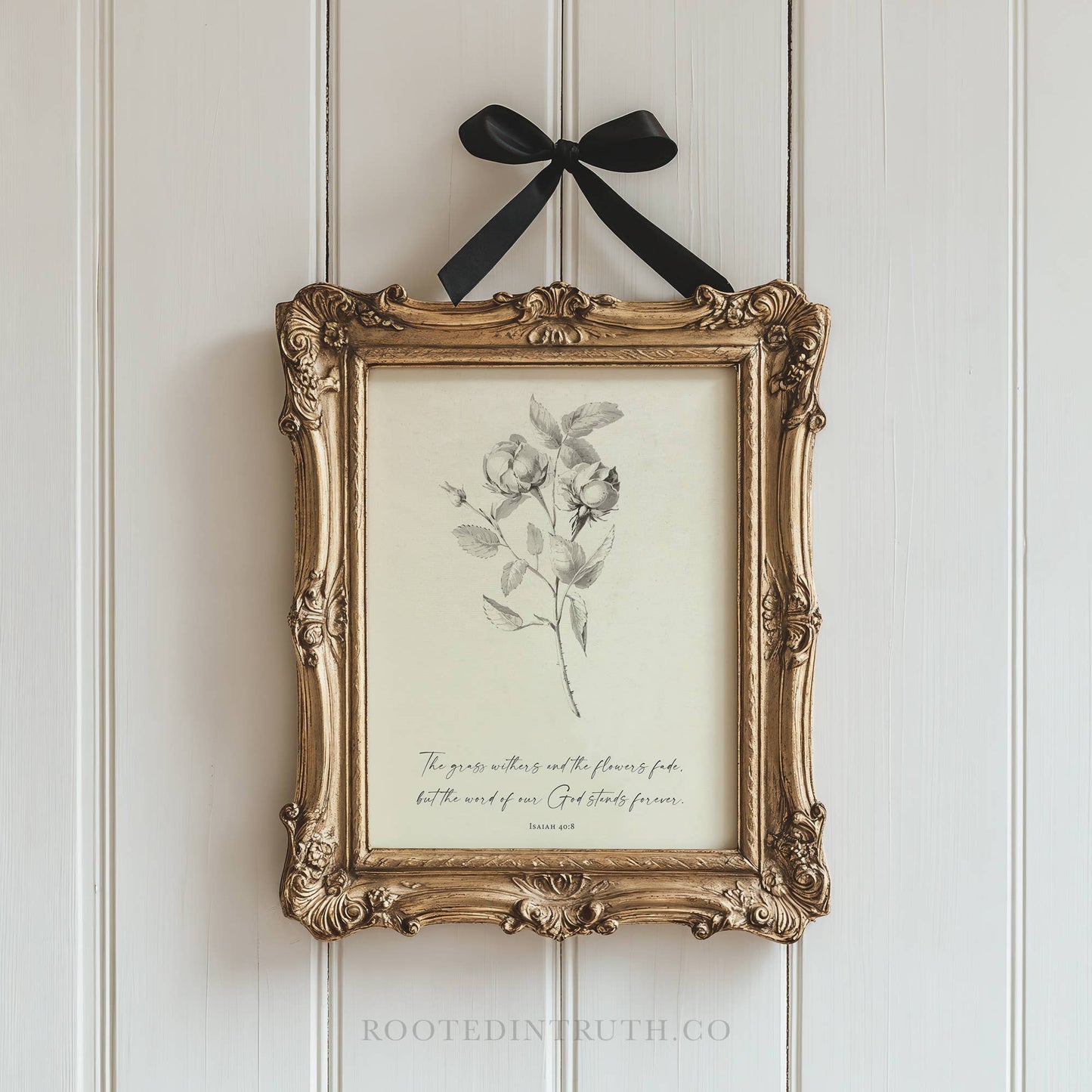 Grass Withers Art Print Christian Gift Decor Farmhouse: 8x10